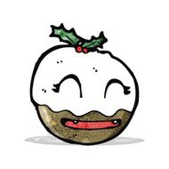 cartoon christmas pudding N6