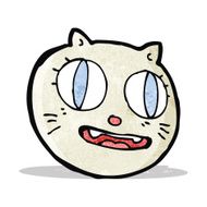 cartoon crazy cat face N2