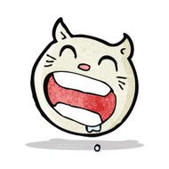 cartoon crazy cat face N3