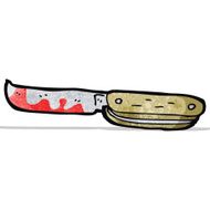 cartoon bloody folding knife N3