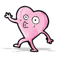 funny pink heart cartoon character N4