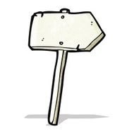 Cartoon Sign Post N6
