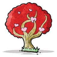 cartoon tree with hearts