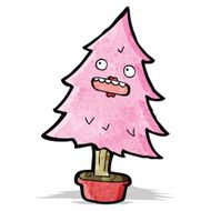 cartoon pink tree