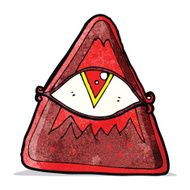 cartoon all seeing eye symbol
