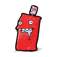 drooling spraycan cartoon