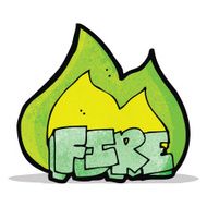 spooky green fire cartoon N2