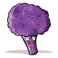 purple sprouting brocolli cartoon