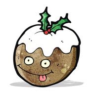 christmas pudding cartoon character N2