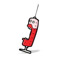 cartoon medical syringe