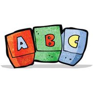 cartoon letter blocks N3
