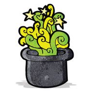 cartoon magic top hat