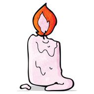 cartoon pink candle N2