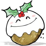 cartoon christmas pudding N7