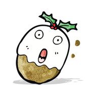 cartoon christmas pudding N8
