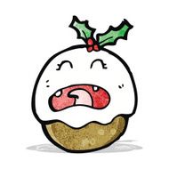 cartoon christmas pudding N9
