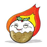 cartoon christmas pudding N11