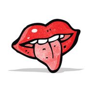 Cartoon Mouth Sticking Out Tongue N4