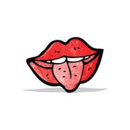 Cartoon Mouth Sticking Out Tongue N5