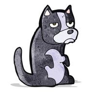 grumpy little dog cartoon