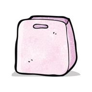 cartoon pink gift bag