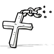cartoon silver cross