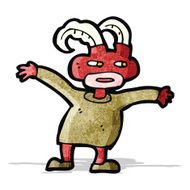 cartoon little demon