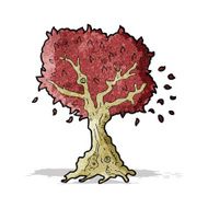cartoon tree in fall