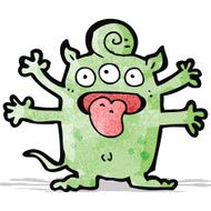 cartoon crazy monster N15