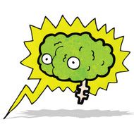 glowing brain cartoon