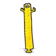 measuring ruler cartoon character