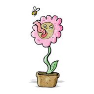 cartoon funny flower