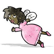 cartoon fairy flying