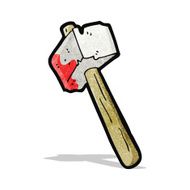 cartoon bloody hammer