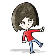 cartoon gesturing woman