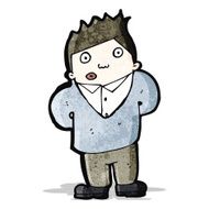 cartoon curious man N4