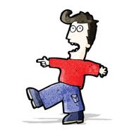 cartoon pointing man N11