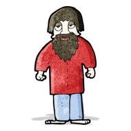cartoon hippie man