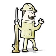 cartoon victorian hunter