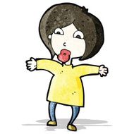 cartoon shocked woman N5