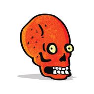 cartoon spooky staring skull