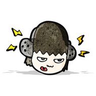 Cartoon Person Listening To Music N3