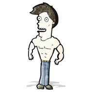 carton muscular man