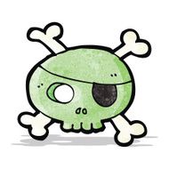 pirate skull cartoon