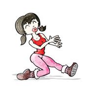 cartoon gym woman N2