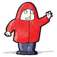 cartoon man in hooded sweatshirt