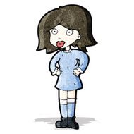 cartoon annoyed woman