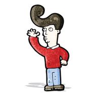 cartoon man with fashion hairstyle