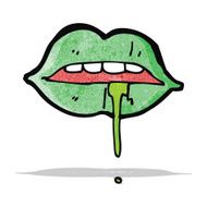 cartoon halloween mouth symbol