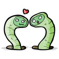 cartoon snakes in love